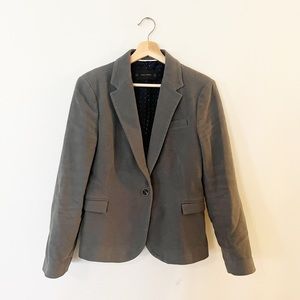 Zara Basic Gray Suede Blazer